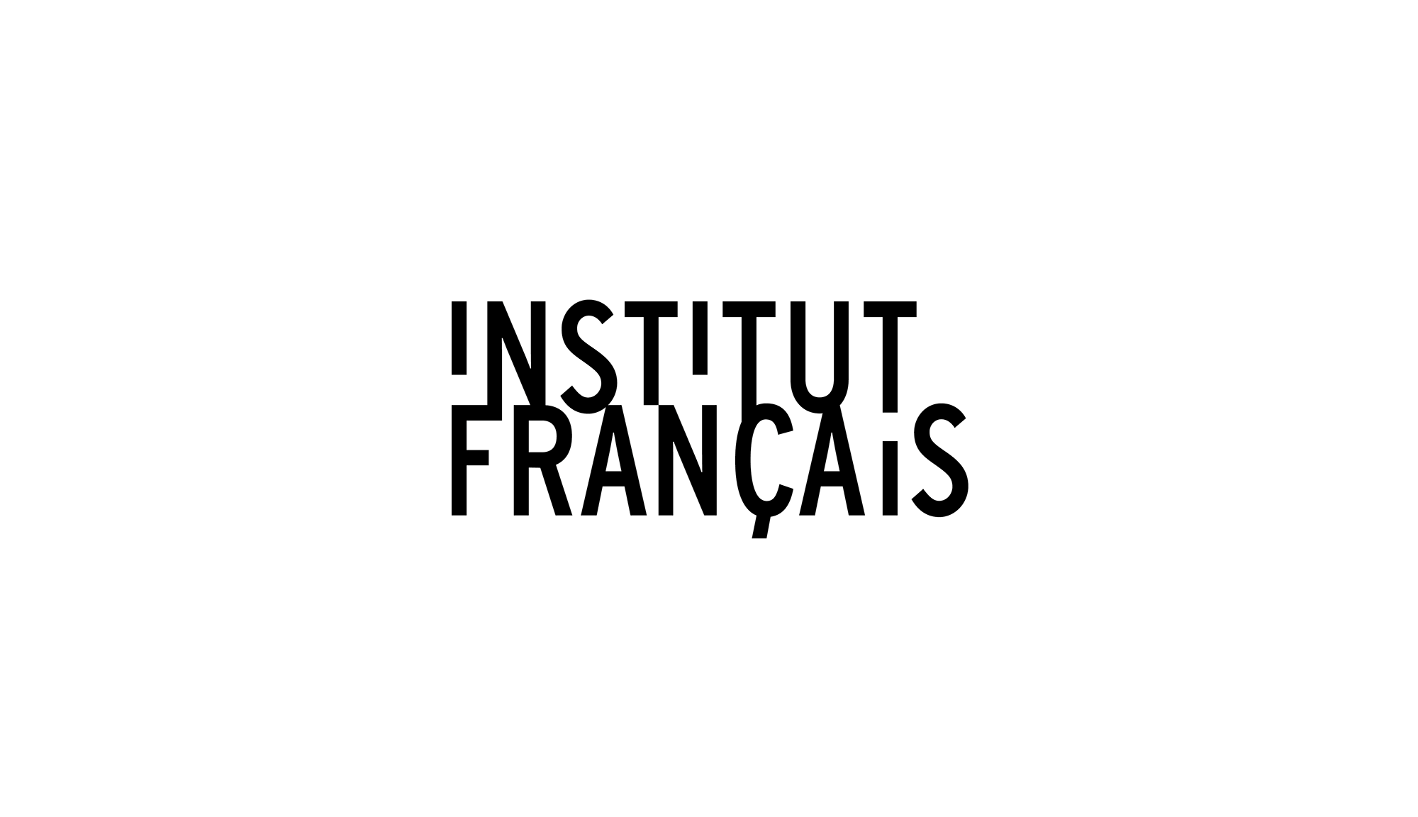 Institut Francais logo sort på hvid