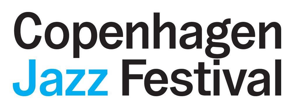 Logo af Copenhagen Jazz Festival med sort og blå skrift