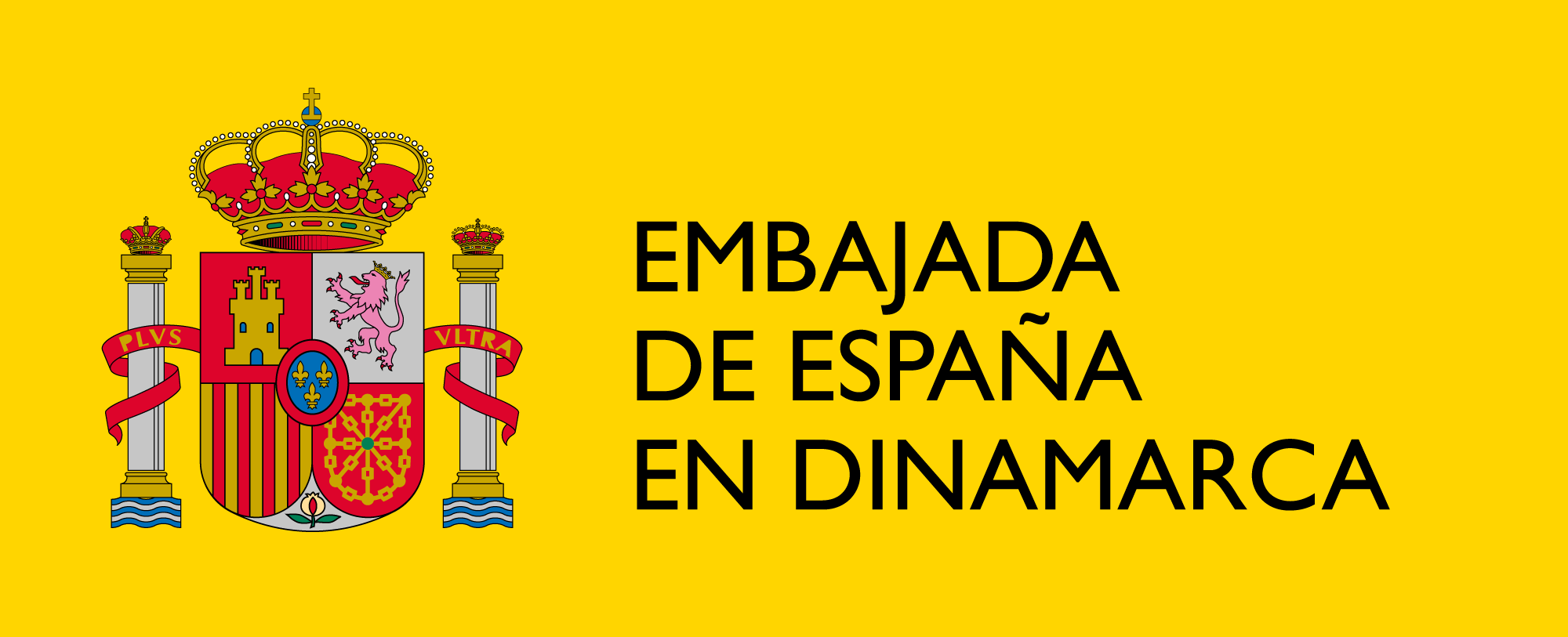 Den Spanske Ambassade, Københavns logo med sort tekst på gul baggrund 