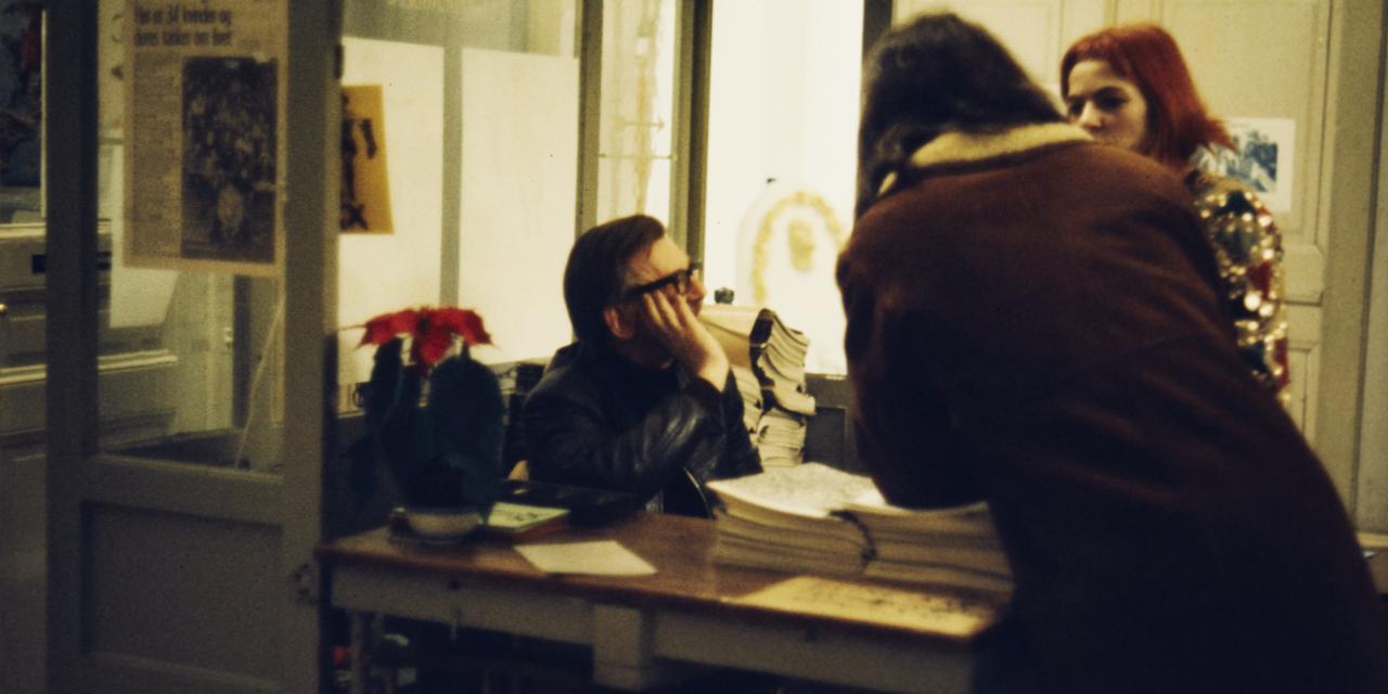 Man in ticket window.