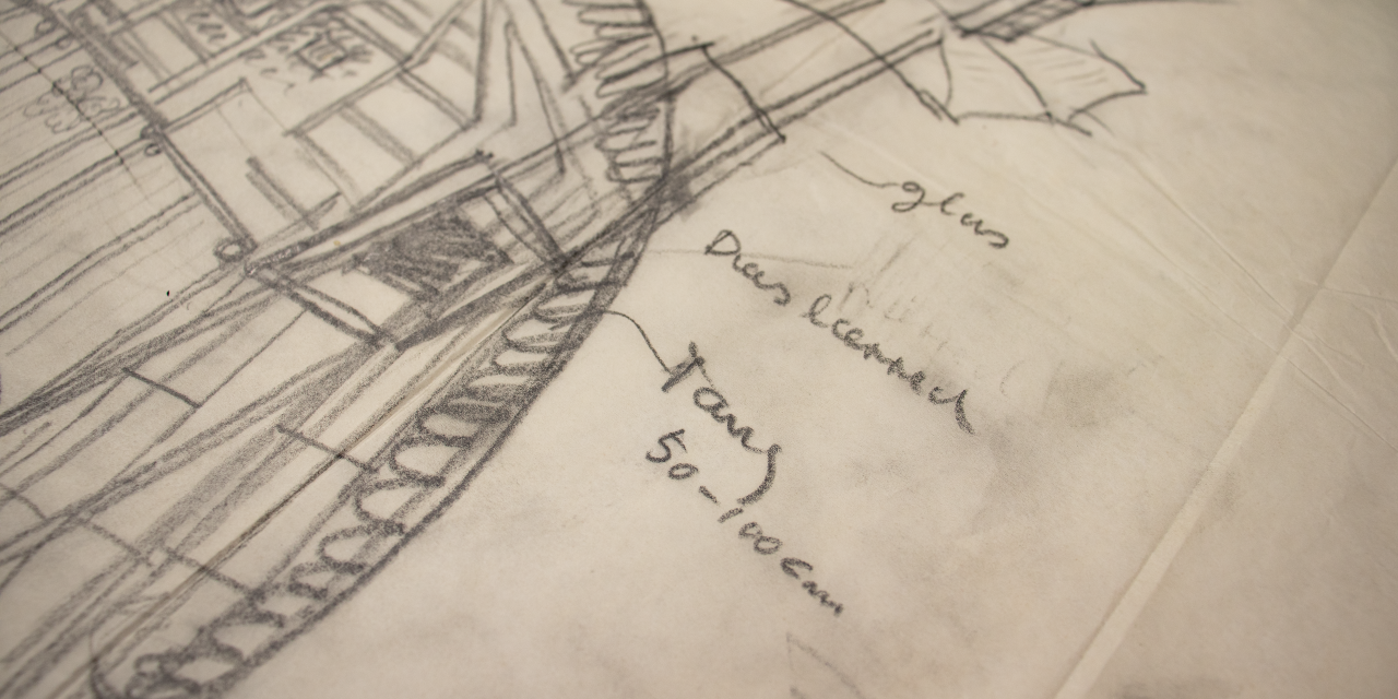 Skitser til projektet Tangkirken på Louisiana