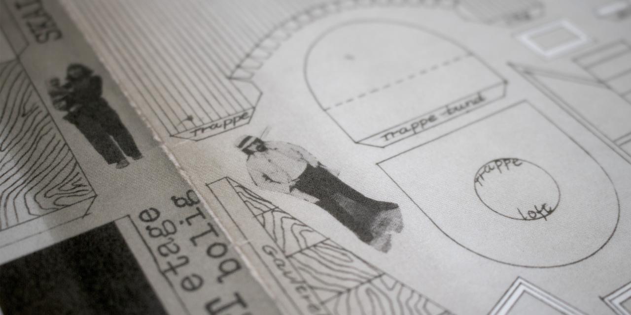 Close-up af en arkitekturtegning.