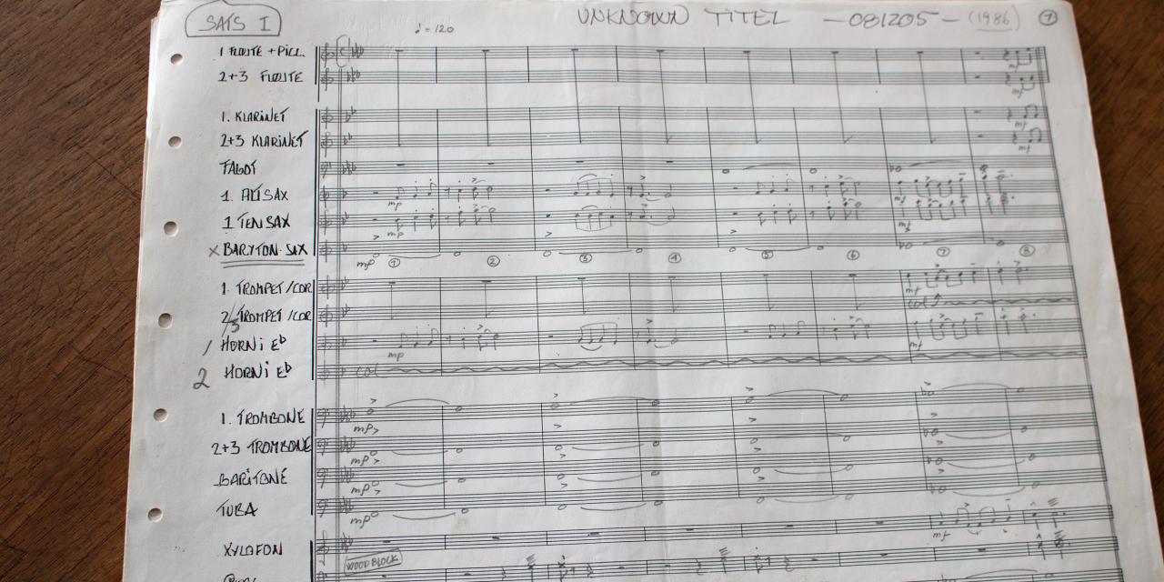 En side med noder og noter.