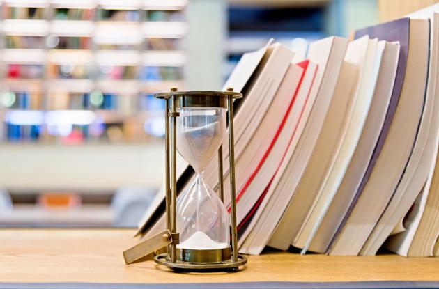 Books and hourglasses