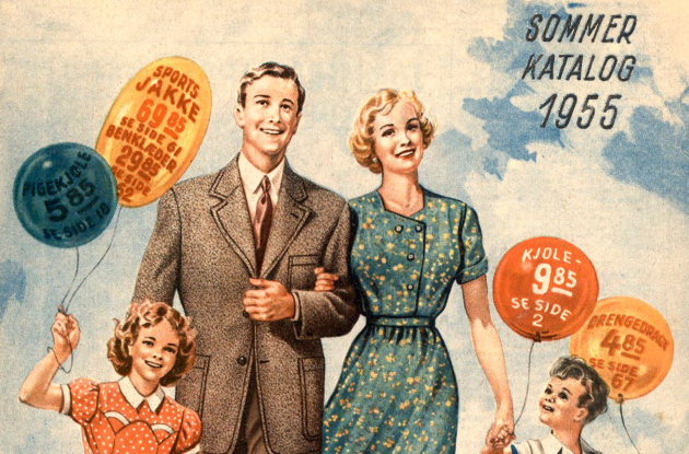 Forside af sommerkataloget 1956. Sommers magasiner