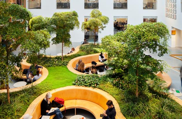 The Royal Library in Aarhus. Library garden