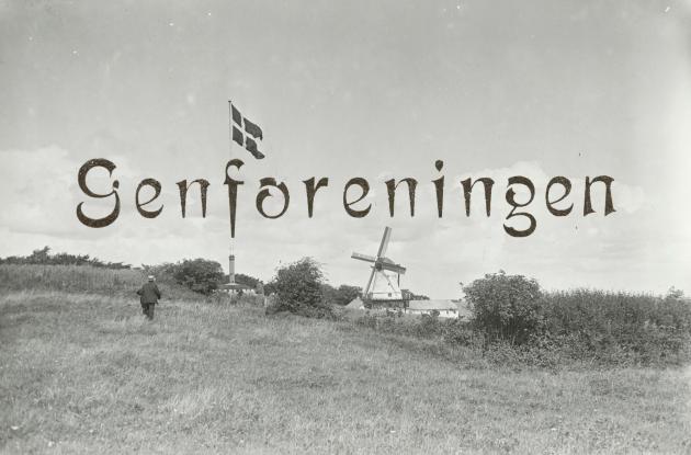 Dybbøl Mill with the Danish flag Dannebrog