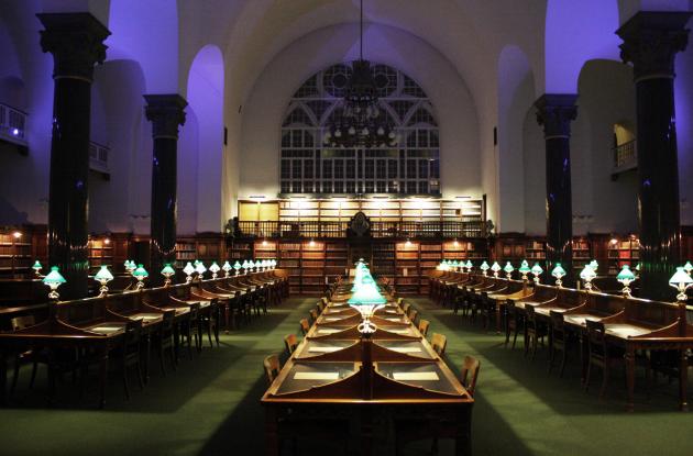 The old reading room in Det Kgl. Bibliotek