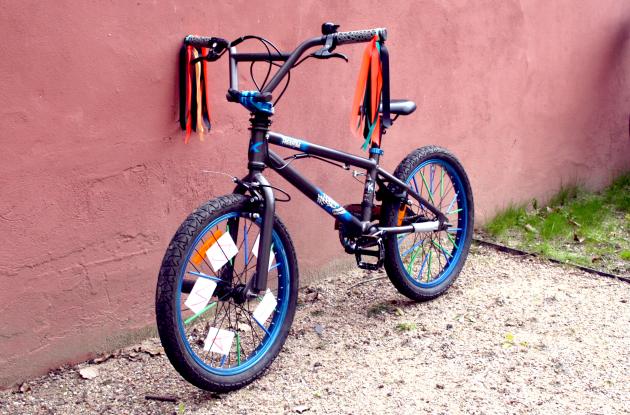 An ornate children's bicycle