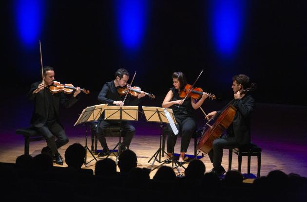 The string quartet Ebene on stage in the Queen's Hall