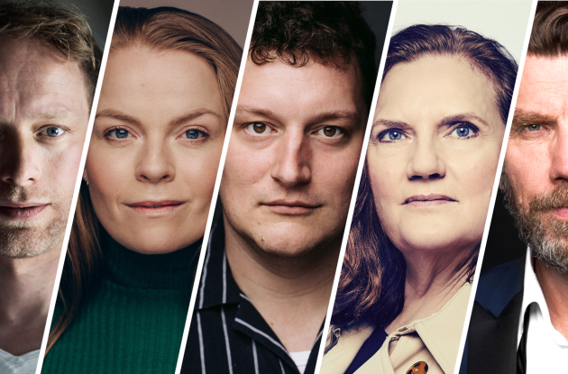 The actors who take part in the celebration of 300 years of Danish Theatre