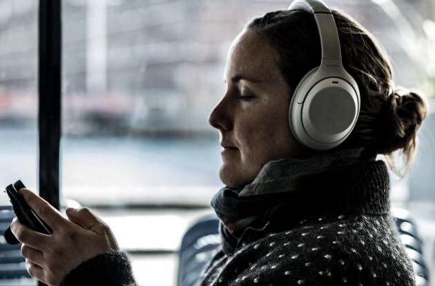 Woman with headset