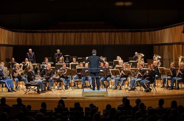 Billede af Livgardens Musikkorps under tidligere koncert.