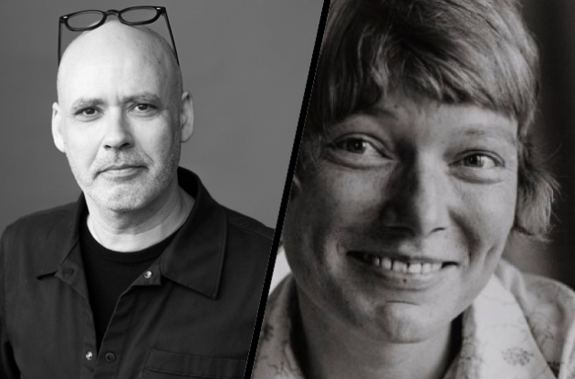 Split picture with Klaus Rothstein on the left and Inger Christensen on the right.