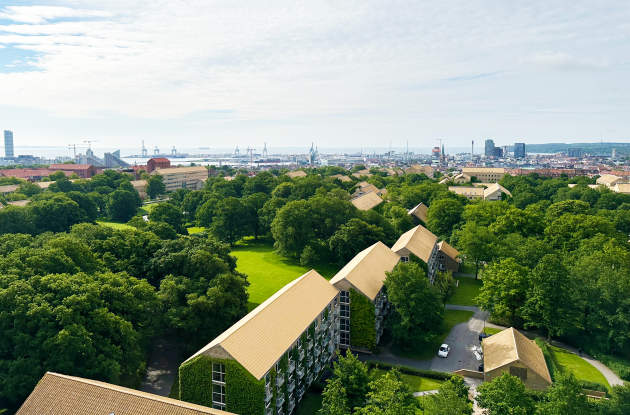Fugleperspektiv af Universitetsparken Aarhus