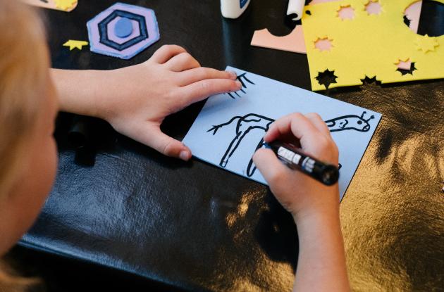 Tegning i Børnenes Bibliotek