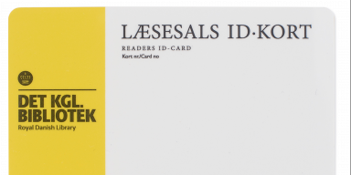 ID-Kort til Det Kgl. Biblioteks Læsesal
