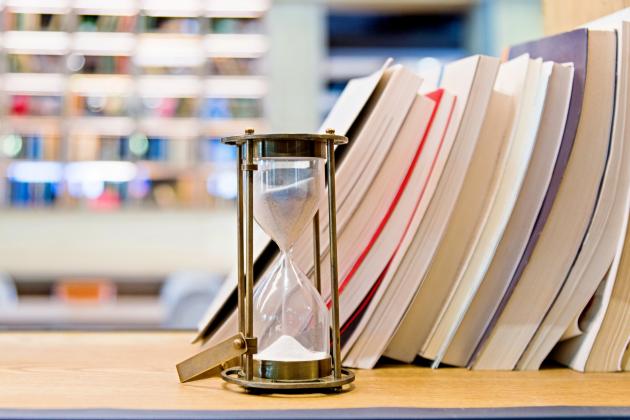 Books and hourglasses