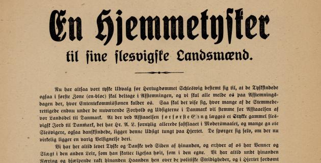 Small print from the reunification period: A native German to fine Schleswig Countrymen