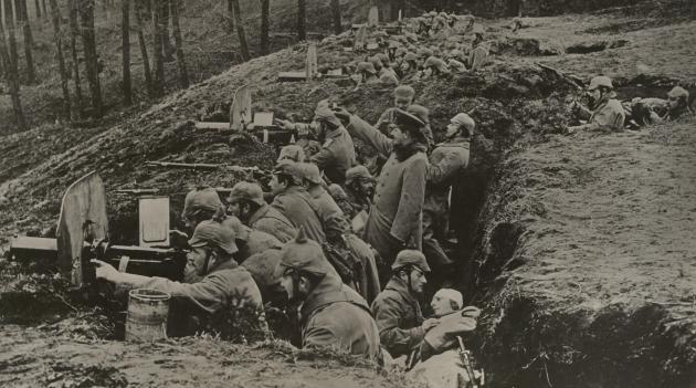 World War One. German Machine Guns on the Eastern Front