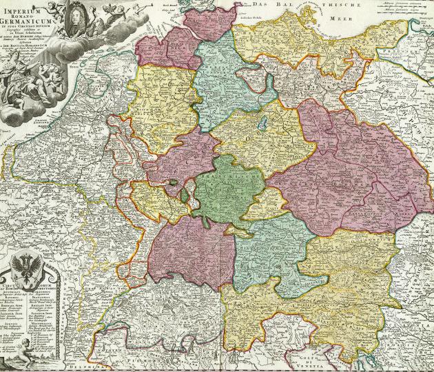 Map of the German-Roman Empire in 1715