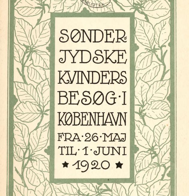 Book cover "Sønderjyske Kvinder", Genforeningen