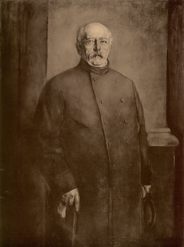 Painted portrait of Otto von Bismarck