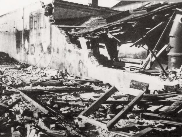 Destruction at Sydhavnens Karosserifabrik on Sydhavnsgade