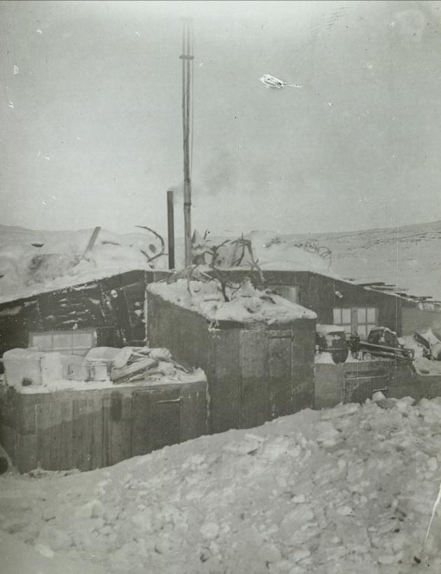 Photograph of a snowy base.