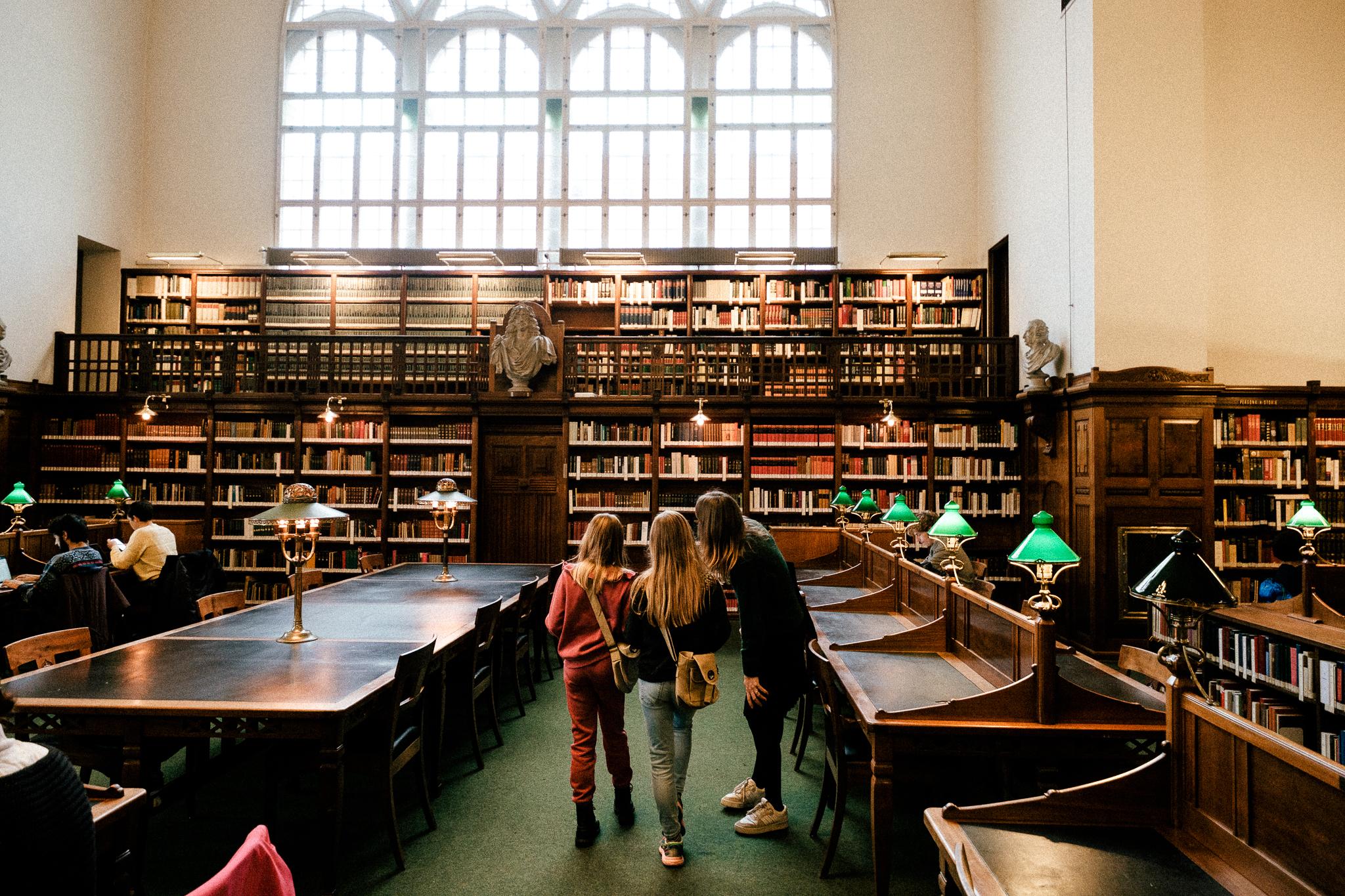 Interiør fra Gammel Læsesal, Det Kgl. Bibliotek, København