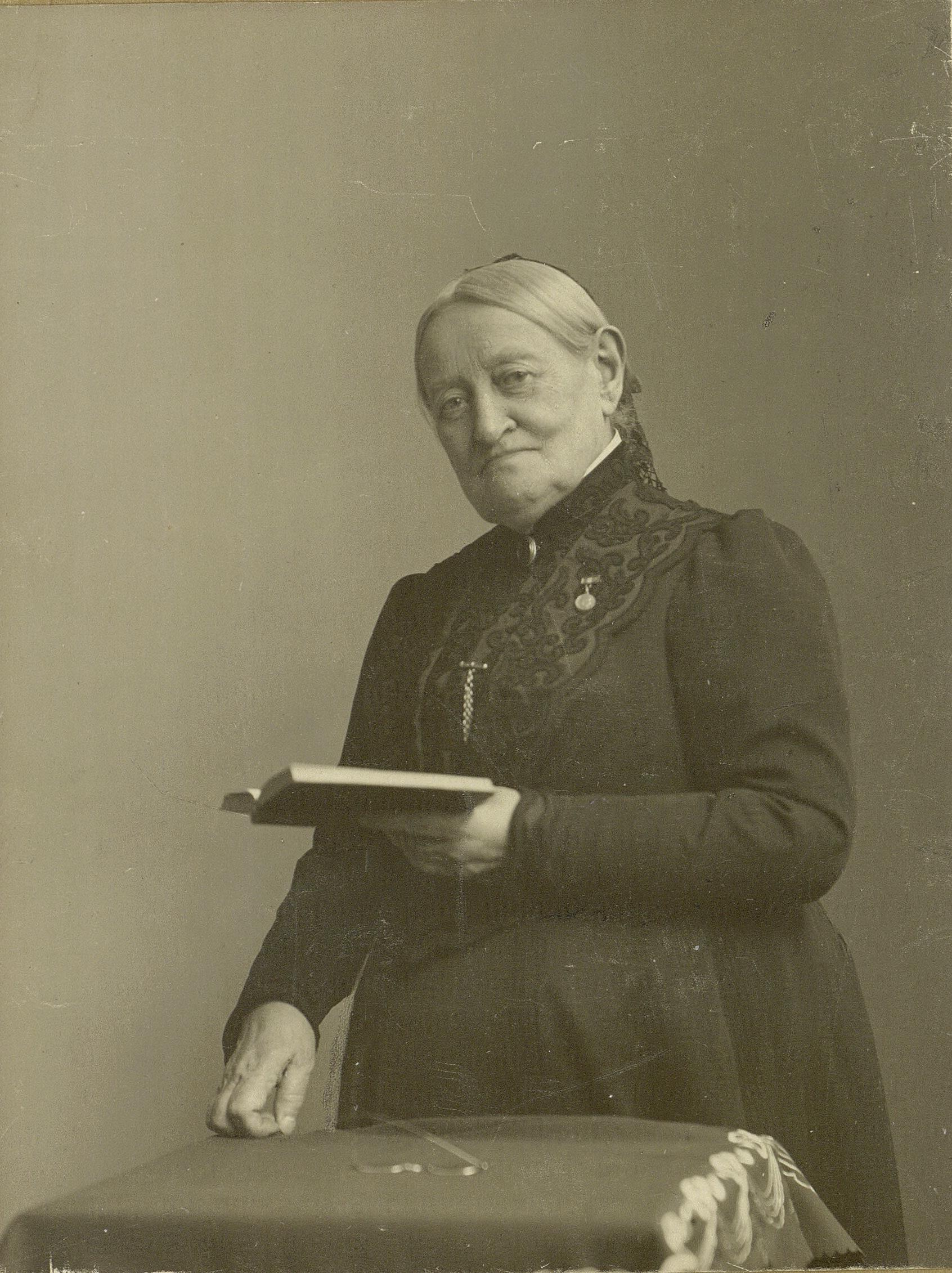 Woman with book