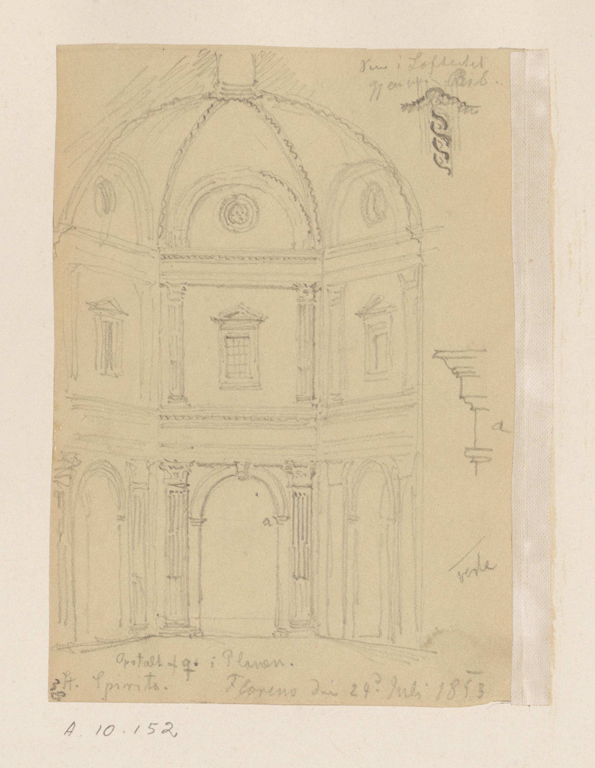 Travel sketch, architecture sketch from Italy.