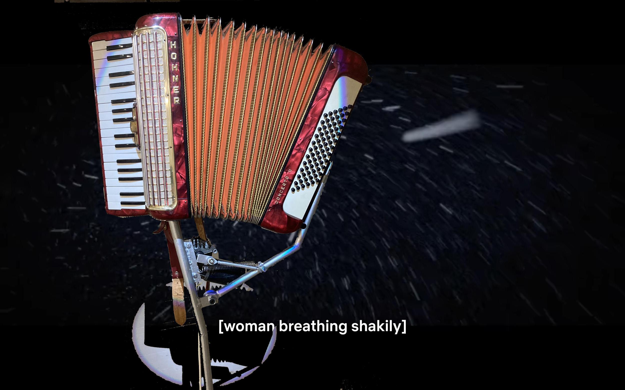 Fra "[Sweeping instrumental music playing on tv]".
