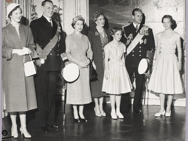 Dronning Elizabeth II og hertug Philip med den danske kongefamilie