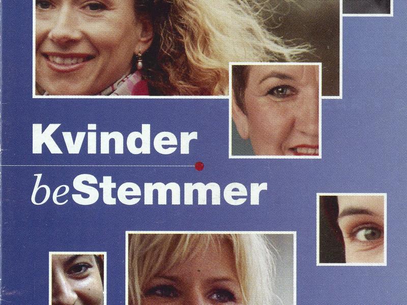 Fotografier af kvinder og ordene: "Kvinder beStemmer"