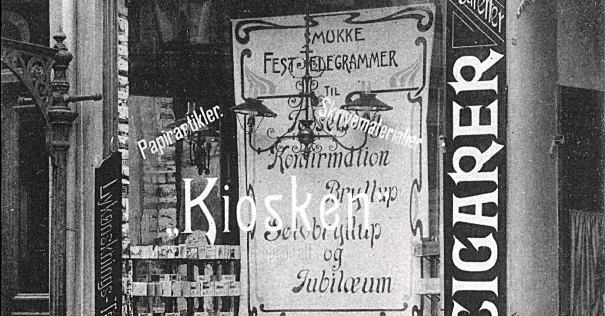 Indgangspartiet til Holger Jacobsens kiosk.